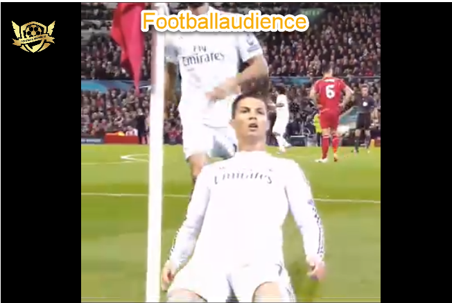 Cristiano Renaldo Sliding on Grass