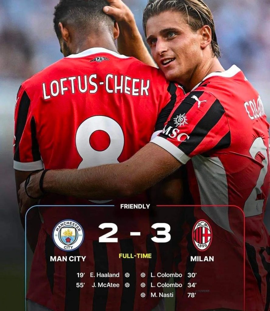 Man City Vs Ac Milan Goals and Key Events