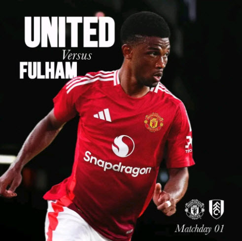 Manchester United vs Fulham Start of 2024/25 Premier League