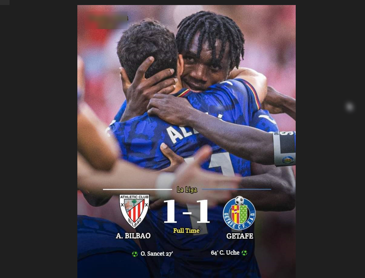 Bilbao and Getafe 1-1