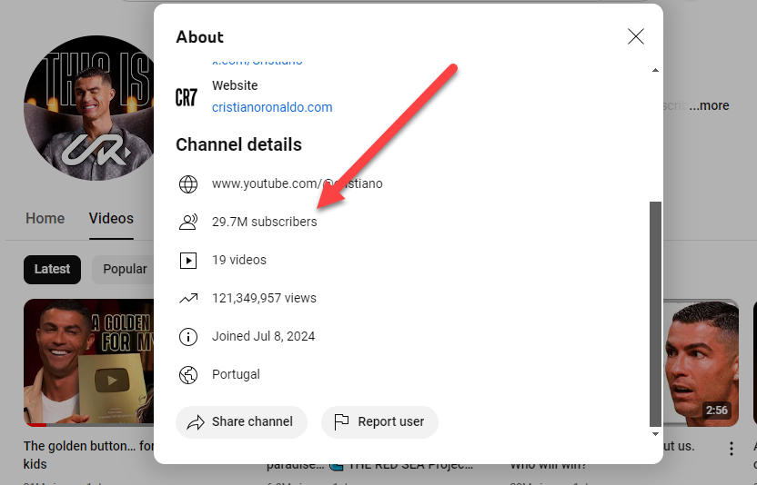 Let’s Check at Last the Ronaldo You tube Channel Live Subscriber Count Live