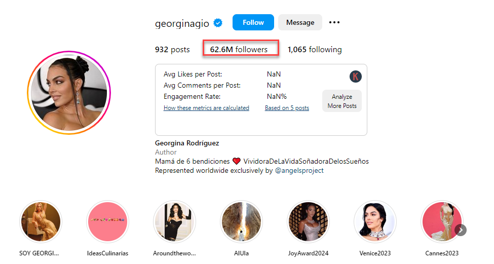 Georgina's Influence on Social Media and Branding