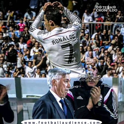 Cristiano Ronaldo with Carlo Ancelotti